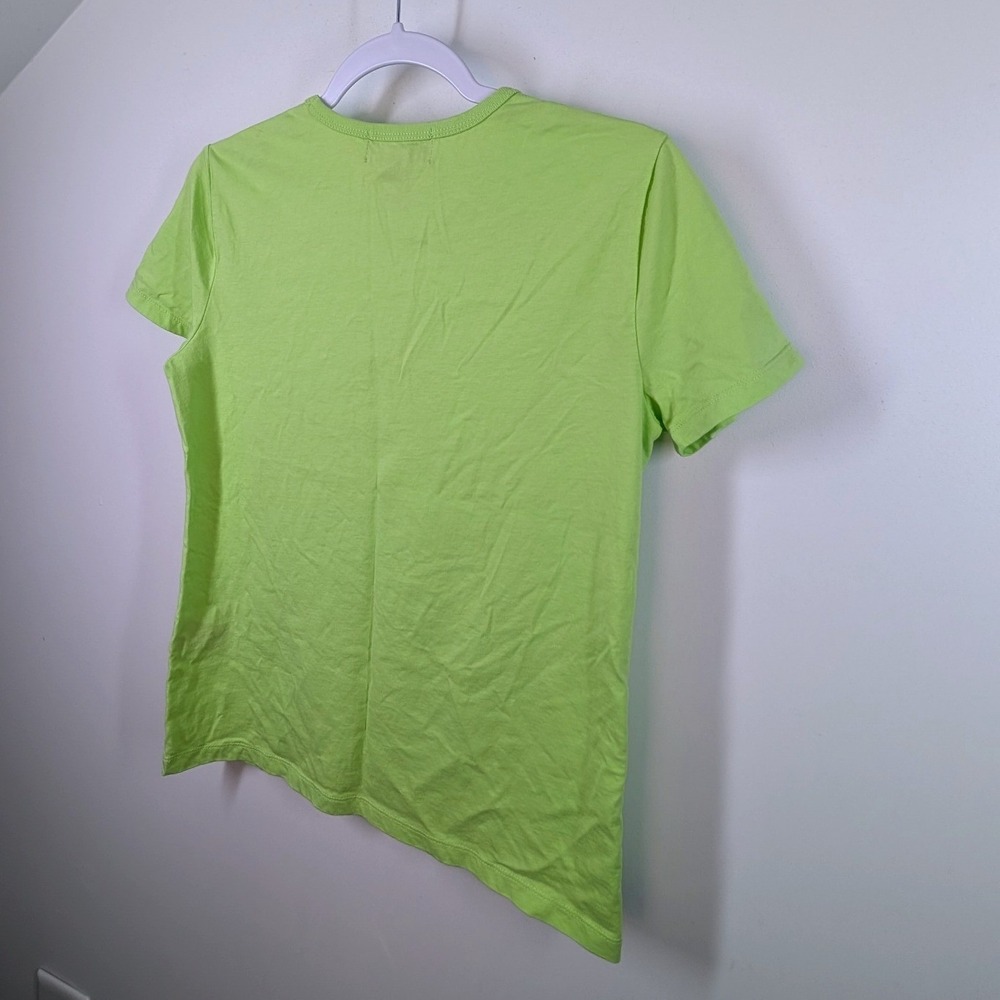Lauren Ralph Lauren Active Women Lime Green Embroidered Crest Cotton Tee M - Picture 7 of 7